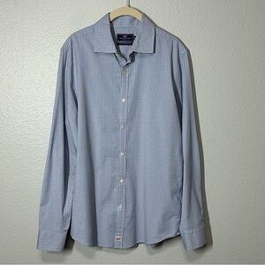 Vineyard‎ Vines Cooper Shirt Men's M Blue Pink Plaid Performance Long Sleeve